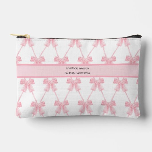 Coquette roze boog gepersonaliseerd etui (Voorkant)