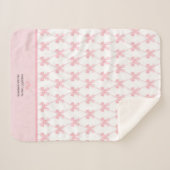 Coquette roze boog gepersonaliseerd sherpa deken (Voorkant (horizontaal))