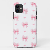 Coquette Roze Boog & Hart Case-Mate iPhone Case (Achterkant)