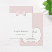 Coquette roze boog oorbel display kaart (Bureau)