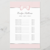 Coquette roze boog prijslijst flyer (Voorkant)