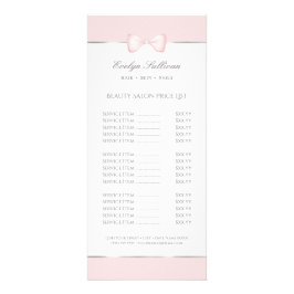 Coquette roze boog prijslijst rack kaart