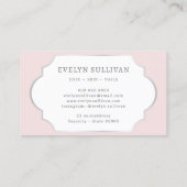 Coquette roze boog visitekaartje (Achterkant)