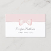 Coquette roze boog visitekaartje (Voorkant)
