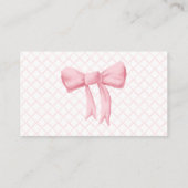 Coquette Roze Bow Afstuderen Behuizing Kaart (Achterkant)