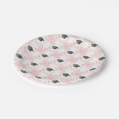 Coquette Roze Bow Afstuderen Papieren Bordje (Gekanteld)