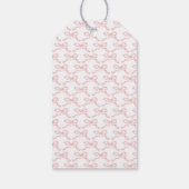 Coquette Roze Bow Baby Meisje Dank je Cadeaulabel (Achterkant)