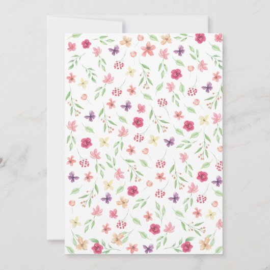 Coquette Roze Bow Baby shower Kaart (Achterkant)