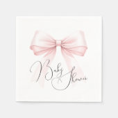 Coquette Roze Bow Baby shower Servet (Voorkant)