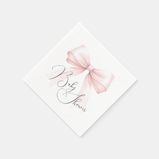 Coquette Roze Bow Baby shower Servet (Hoek)