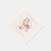 Coquette Roze Bow Bachelorette Party Servet (Hoek)