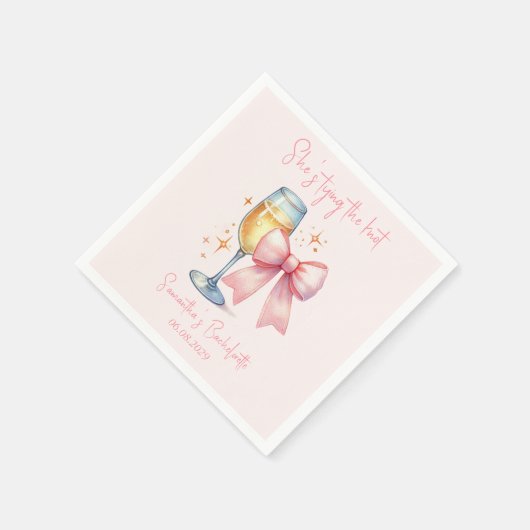 Coquette Roze Bow Bachelorette Party Servet (Hoek)