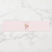 Coquette Roze Bow Bachelorette Party Waterfles Etiket (Enkel label)