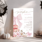 Coquette Roze Bow Bloemen Baby shower Uitnodiging