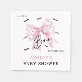 Coquette Roze Bow Boo Baby shower Servet (Voorkant)