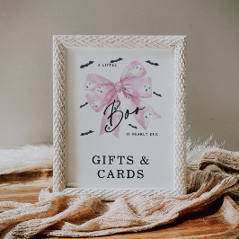 Coquette Roze Bow Boo Baby shower Teken Foto Afdruk