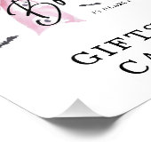 Coquette Roze Bow Boo Baby shower Teken Foto Afdruk (Hoek)