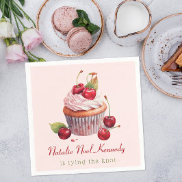 Coquette Roze Bow Cherry Cake Fancy Meisje Estheti Servet