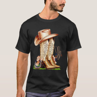 Coquette Roze Bow Cowboy Laarzen Schattigee Tiener T-shirt