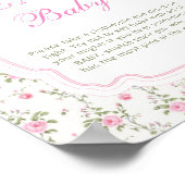 Coquette Roze Bow Dont Say Baby Poster (Hoek)