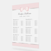 Coquette Roze Bow Doorschijnende prijslijst Acryl Bord (Hoek)