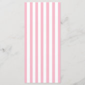 Coquette Roze Bow Elegant  Baby shower Menu (Achterkant)