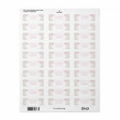 Coquette Roze Bow Floral Meisje Baby shower Label (Full Sheet)