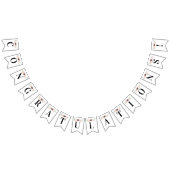 Coquette Roze Bow Gefeliciteerd | AFSTUDEREN Vlaggetjes (Alle)