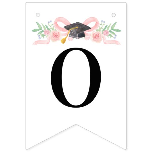 Coquette Roze Bow Gefeliciteerd | AFSTUDEREN Vlaggetjes (Tweede vlag)