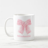 Coquette Roze Bow Girly Koffiemok (Links)