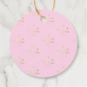 Coquette Roze Bow Goud Glitter Script Bedankt Bedankjes Labels (Achterkant)