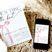 Coquette Roze Bow Het knopen van het Vrijgezellenf Kaart