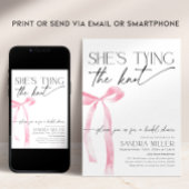 Coquette Roze Bow Het knopen van het Vrijgezellenf Kaart