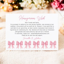 Coquette Roze Bow Honeymoon Wens Vrijgezellenfeest