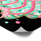 Coquette Roze Bow Kerstboom Taart Preppy Chris Poster (Hoek)