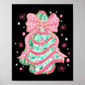 Coquette Roze Bow Kerstboom Taart Preppy Chris Poster (Voorkant)