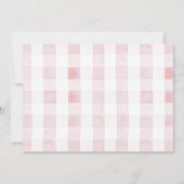 Coquette Roze Bow Lijst Meisje 1e Verjaardag Foto Kaart (Achterkant)