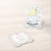 Coquette Roze Bow Love Shack Meisje Baby shower Kartonnen Onderzetters (Insitu)