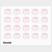 Coquette Roze Bow Love Shack Verjaardag Ronde Sticker (Vel)