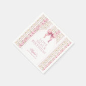  Coquette Roze Bow Love Shack Verjaardag Servet (Hoek)