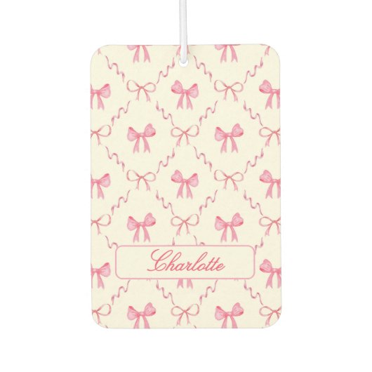 Coquette Roze Bow Luchtverfrisser (Voorkant)