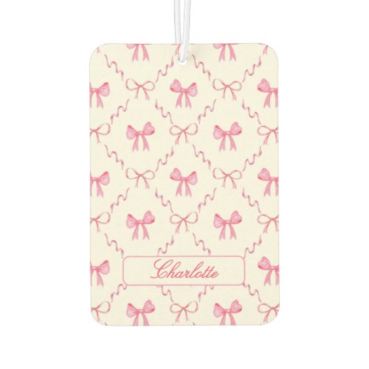 Coquette Roze Bow Luchtverfrisser (Achterkant)