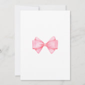 Coquette Roze Bow Modern Girl Baby shower Kaart (Achterkant)