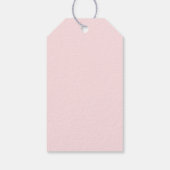 Coquette Roze Bow Monogram Krans Kerstmis Cadeaulabel (Achterkant)