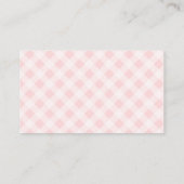 Coquette Roze Bow Parels Baby shower Luier Raffle Informatiekaartje (Achterkant)