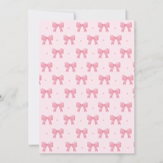 Coquette Roze Bow Pompoen Halloween Vrijgezellenfe Kaart (Achterkant)