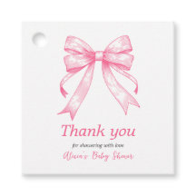 Coquette Roze Bow Retro Meisje Baby shower