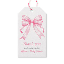 Coquette Roze Bow Retro Meisje Baby shower