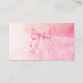 Coquette Roze Bow Retro Meisje Boek voor Baby show Informatiekaartje (Achterkant)