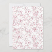 Coquette Roze Bow Ribbon Graduation Party Kaart (Achterkant)